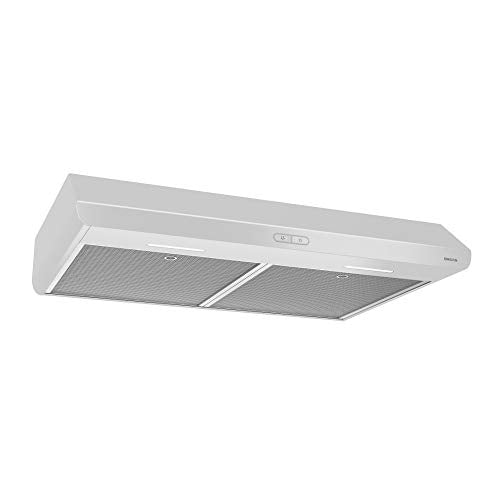 Broan-NuTone BKDB130WW Sahale 30-inch Under-Cabinet 4-Way Convertible Range Hood with 3-Speed Exhaust Fan and Light, White