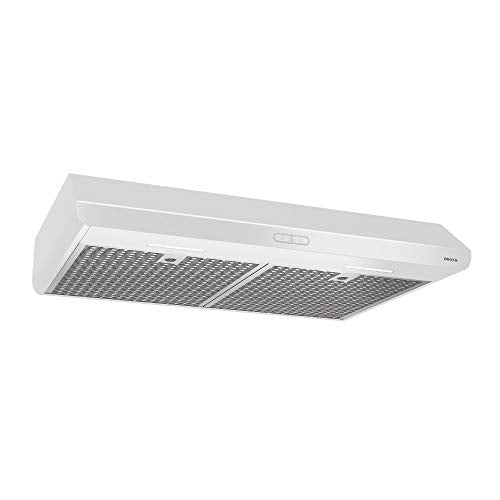 Broan-NuTone BKDEG130WW Energy Star Certfied Sahale Under-Cabinet 4-Way Convertible Range Hood with 3-Speed Exhaust Fan and Light, 375 Max Blower CFM, 30-inch, White