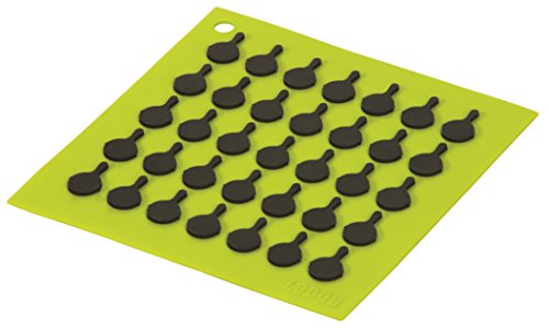 Lodge Silicone Skillet Patterned Square Trivet Green