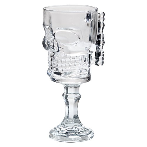 Artland Pirate Skull 17 Ounce Skull Goblet Glass