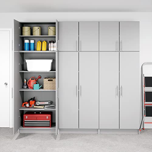Prepac Elite Functional 6-Piece Garage Cabinets and Storage System Set D, Simplistic Garage Closet Shop Cabinets 16
