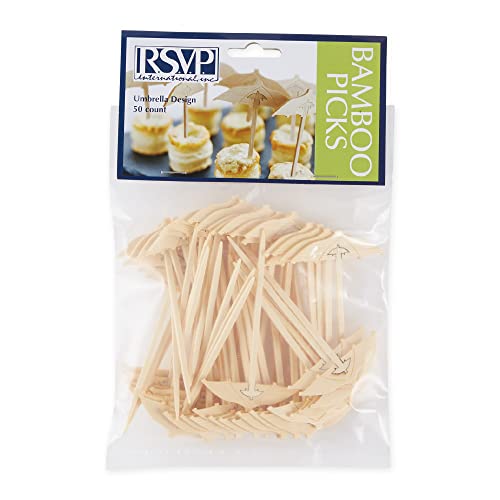 RSVP Bamboo Umbrella Picks 50 Count