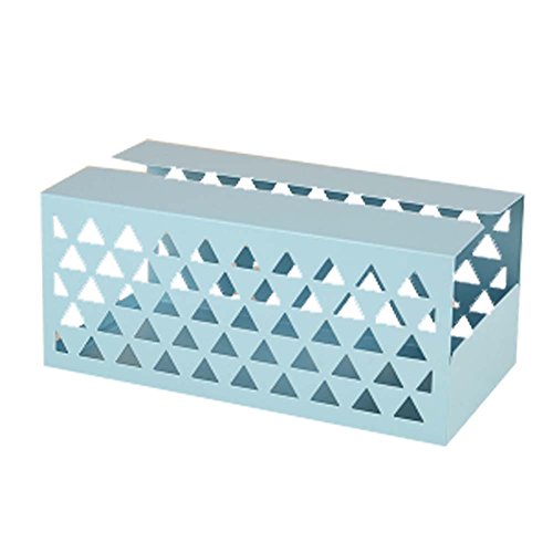 Panda Legends Iron Sheet Tissue Holder Geometric Hollow Tissue Box Tissue Paper Cover Blue