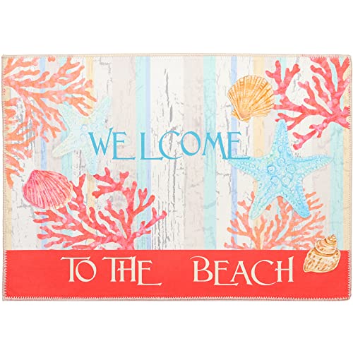Olivias Home Welcome to The Beach Accent Washable Rug 22