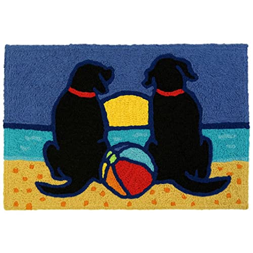 Watching The Sun Set Jellybean Accent Rug with Dogs Beach Themed Rug 20