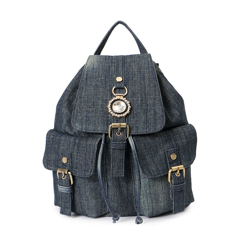 Retro Denim Backpack