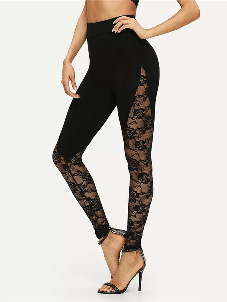 Sexy High Waist Black Lace Side Panel Cut Out