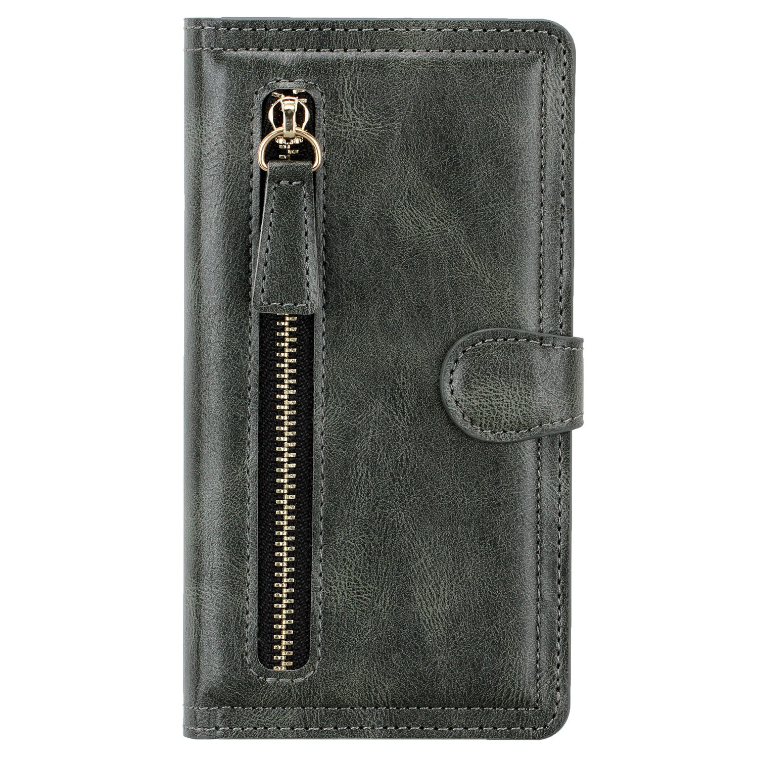Zipper Buckle Leather Case Phone Case Sticker Wallet