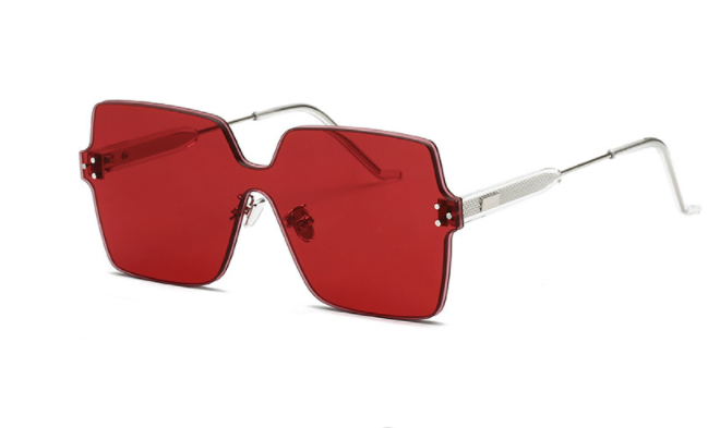 New Catwalk Style Rimless Sunglasses Ladies Sunglasses Marine Candy Color