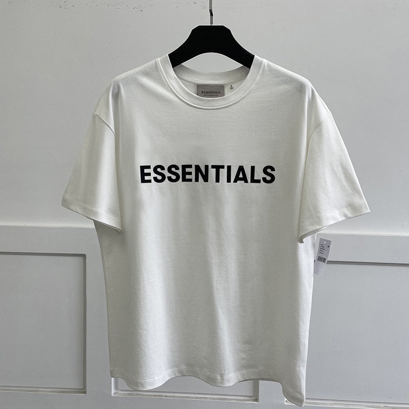 ESSENTIALS T-shirt Loose Rubber Letter