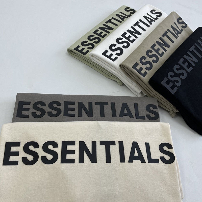 ESSENTIALS T-shirt Loose Rubber Letter