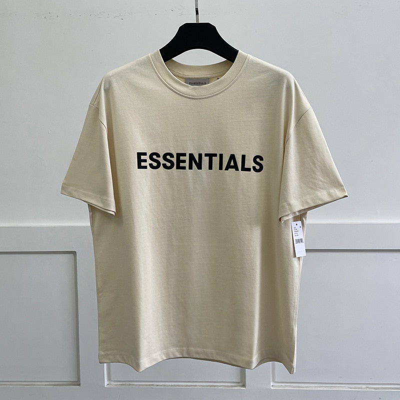 ESSENTIALS T-shirt Loose Rubber Letter