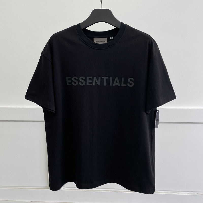 ESSENTIALS T-shirt Loose Rubber Letter