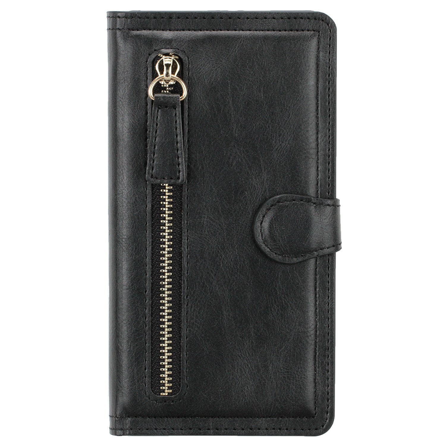 Zipper Buckle Leather Case Phone Case Sticker Wallet