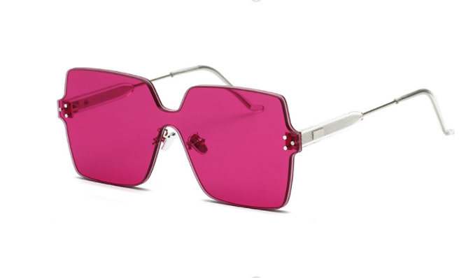 New Catwalk Style Rimless Sunglasses Ladies Sunglasses Marine Candy Color