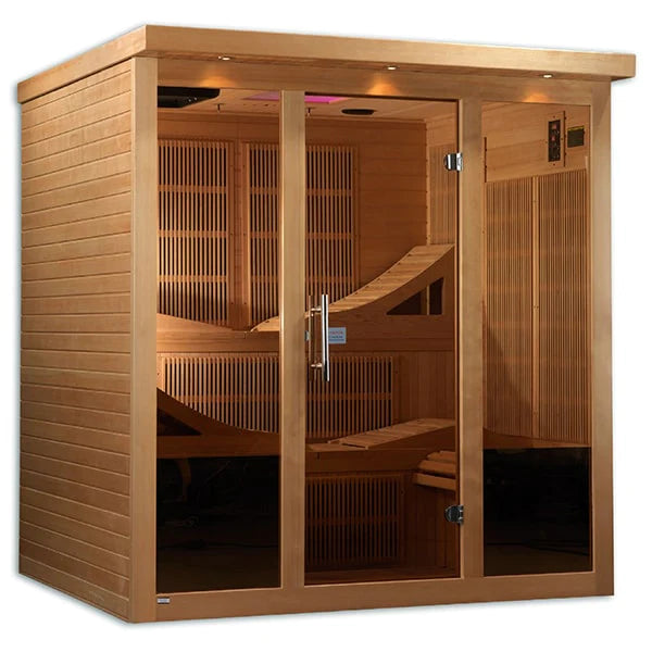 Golden Designs Monaco 6-person PureTech? Near Zero Infrared Sauna (Canadian Hemlock)