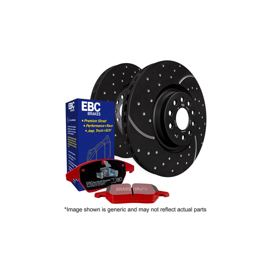 EBC PD12KR206 Toyota Celica Redstuff Rear Brake Pad & GD Disc Kit