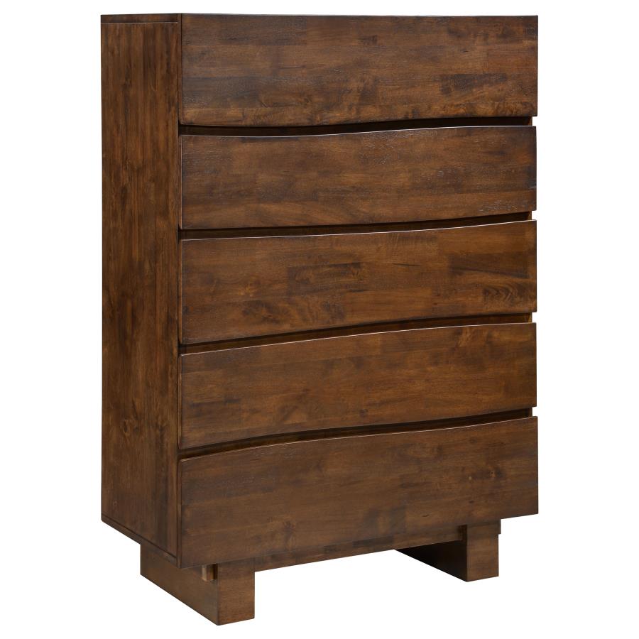 Genevieve 6-Drawer Rectangular Chest Dark Brown