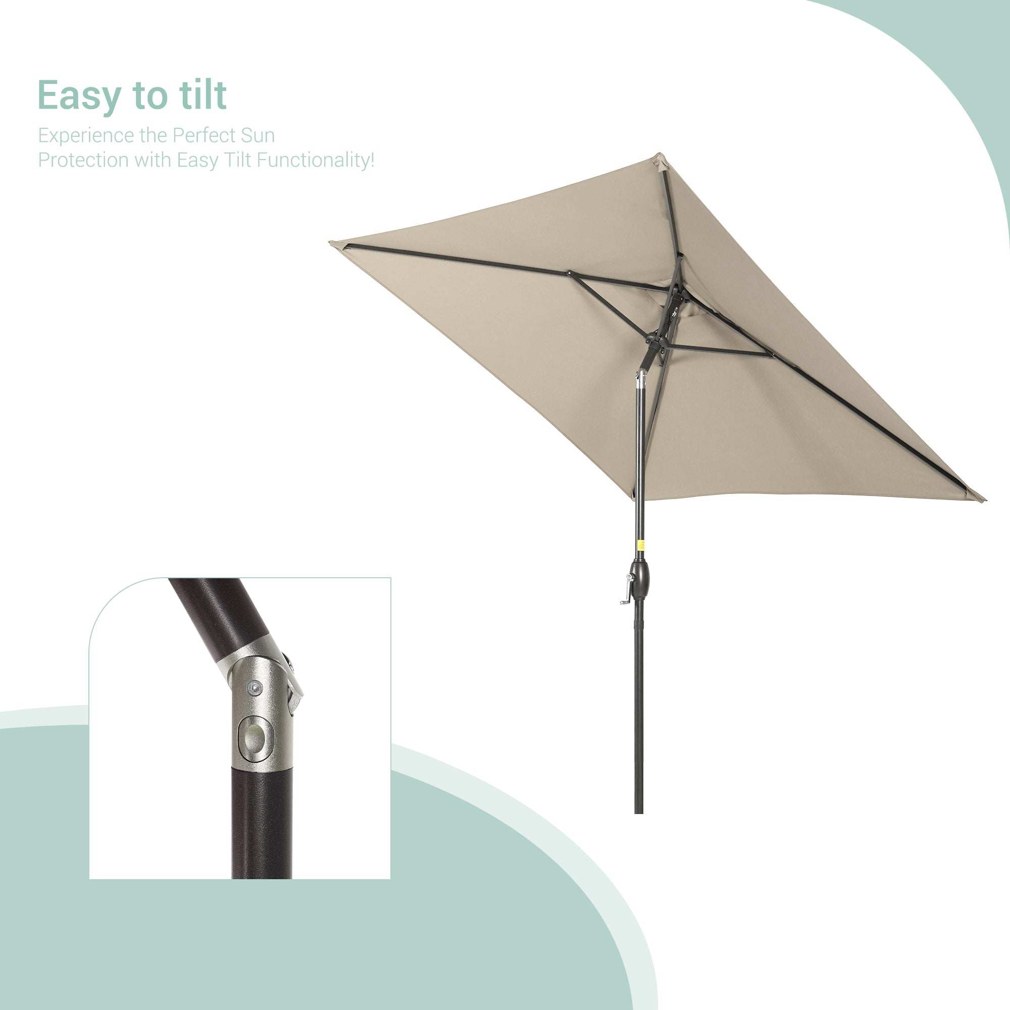 SONKUKI 6.5x6.5ft Market Umbrella