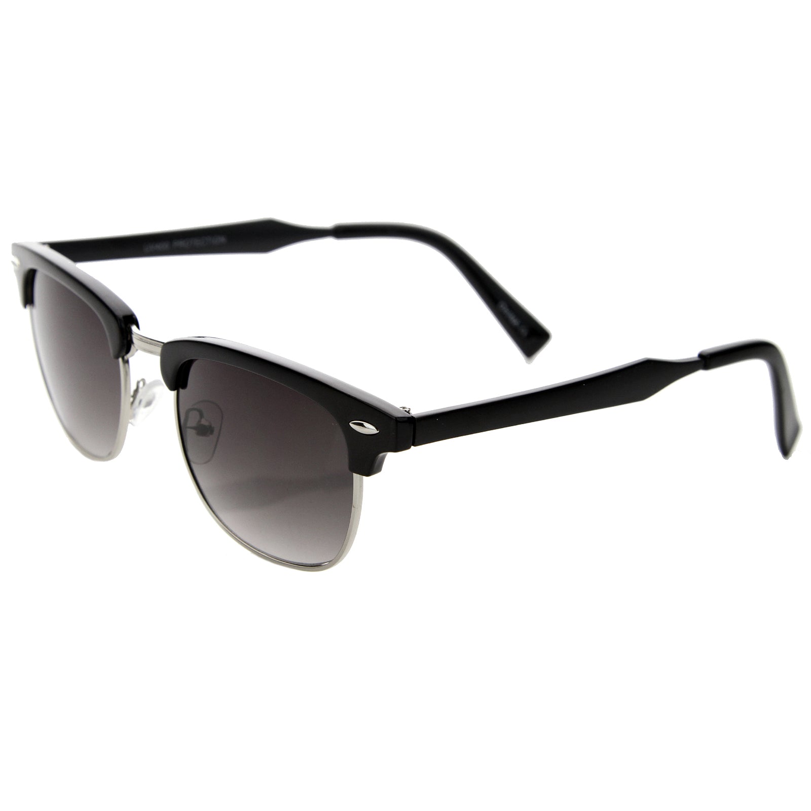 Mens Semi-Rimless Sunglasses With UV400 Protected Composite Lens