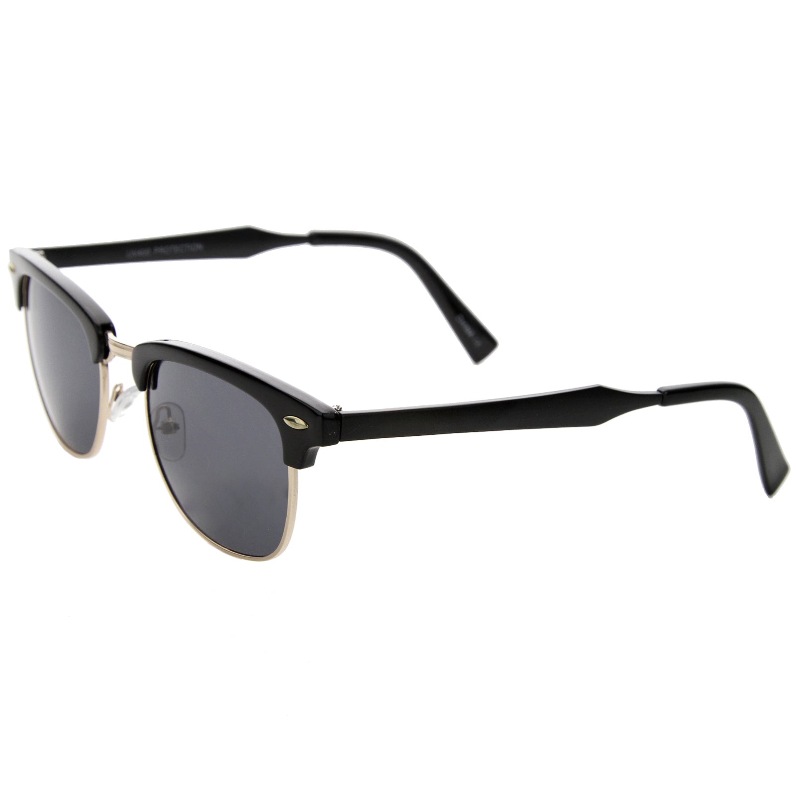 Mens Semi-Rimless Sunglasses With UV400 Protected Composite Lens