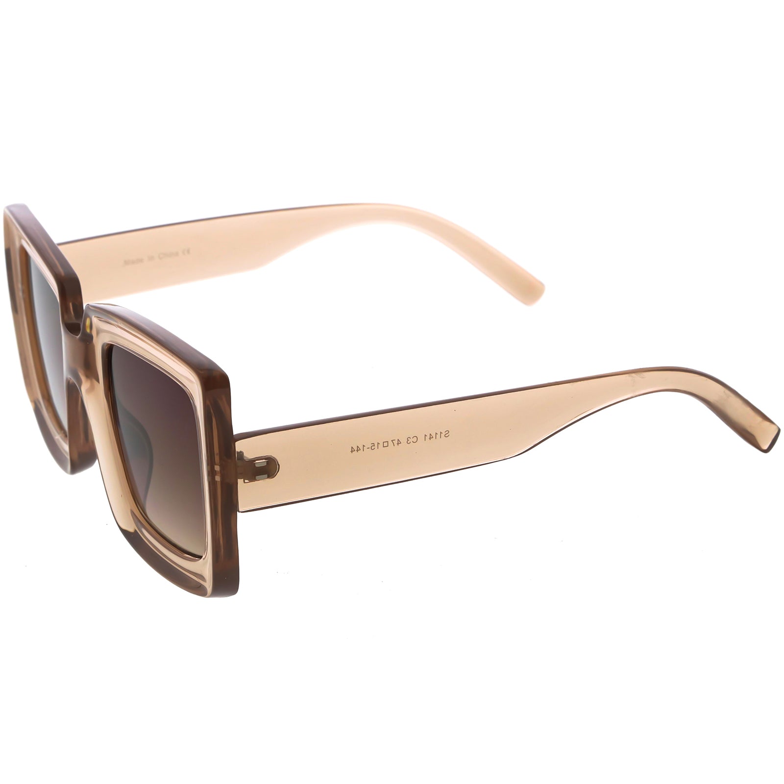 High Fashion 70s Inspired Chunky Square Sunglasses 48mm