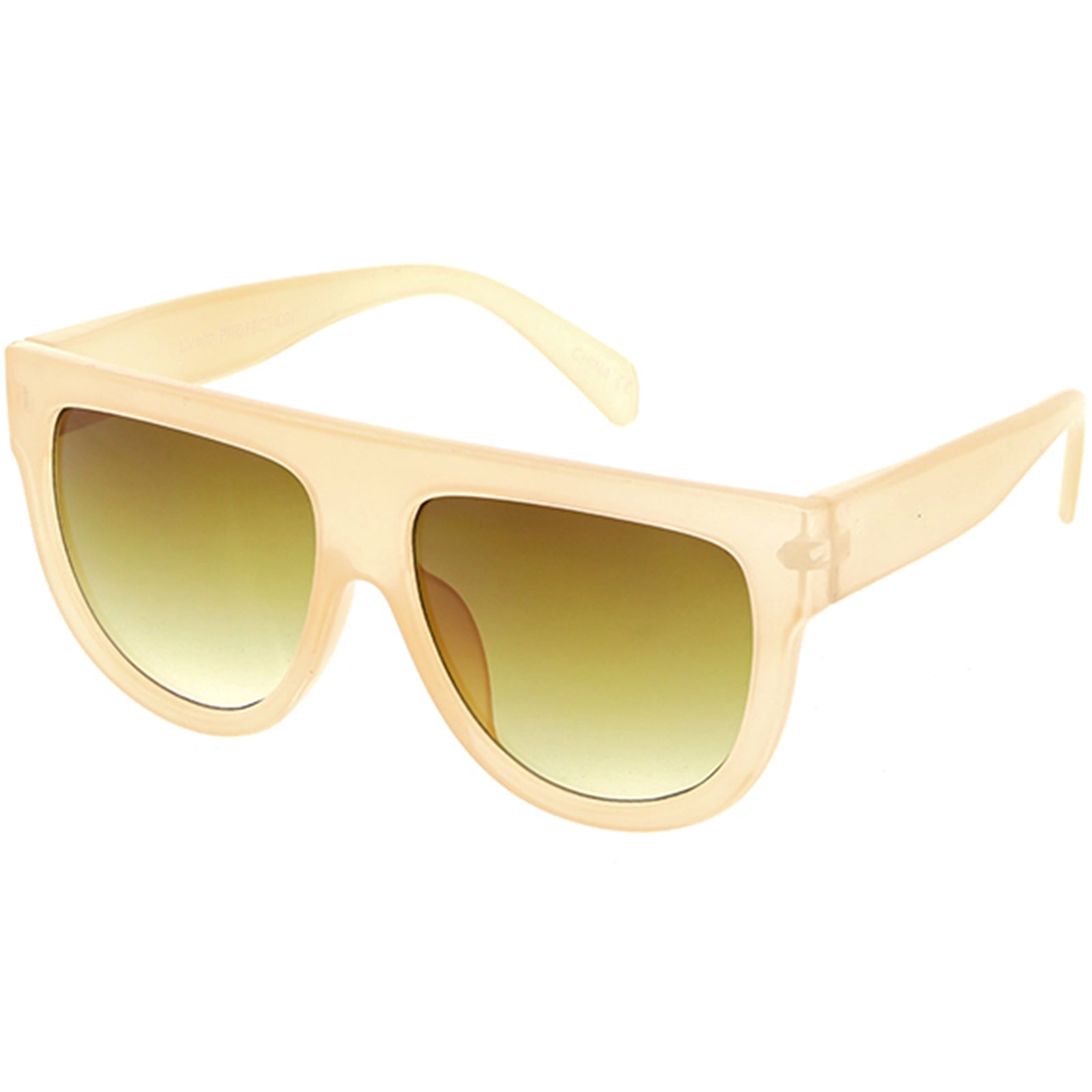 Kids Glam Flat Top Round Oversize Sunglasses 50mm