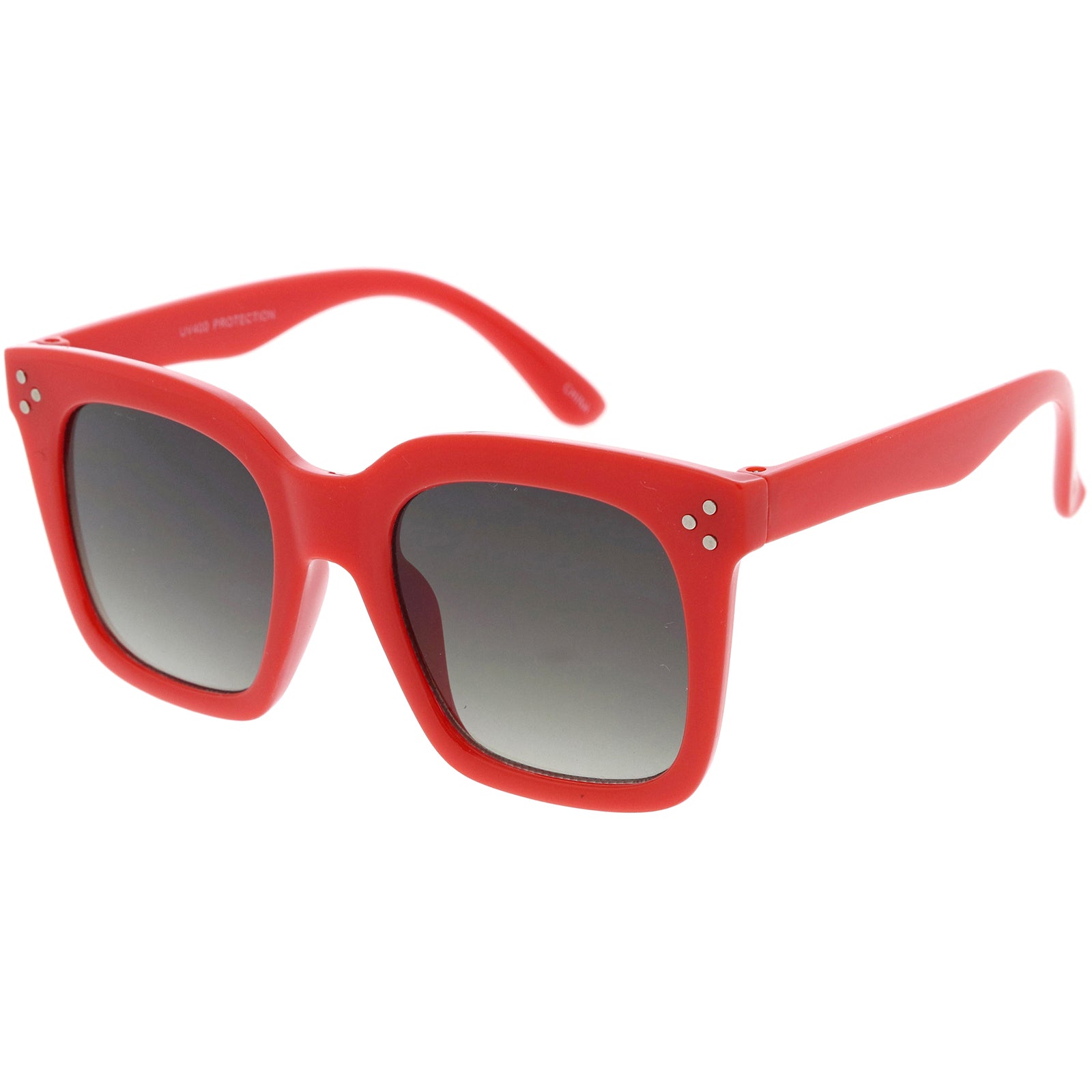 Kids Retro Oversized Square Sunglasses with Flat Lens for Children 45mm