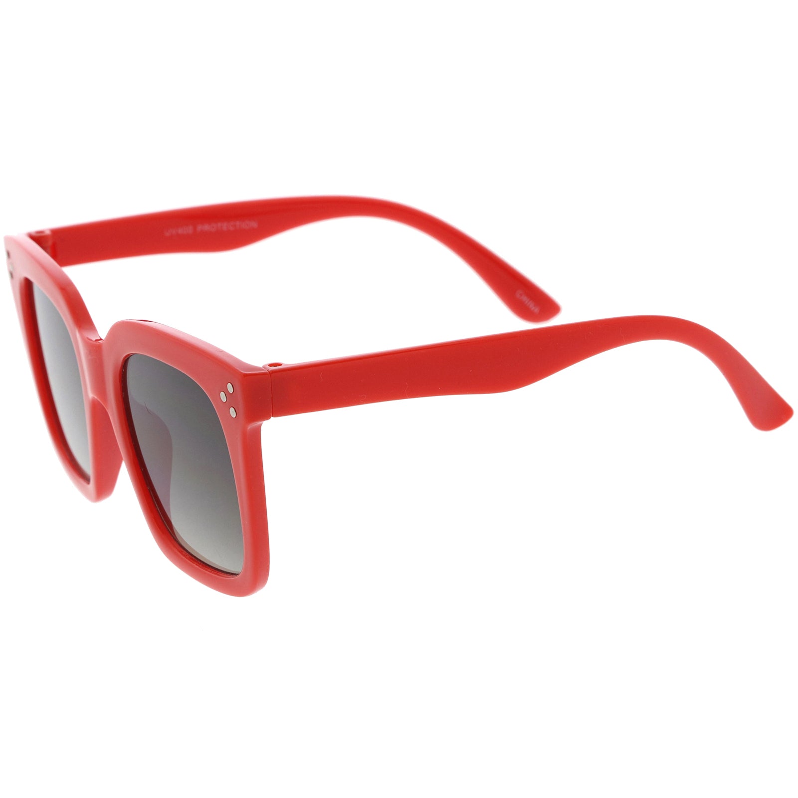 Kids Retro Oversized Square Sunglasses with Flat Lens for Children 45mm