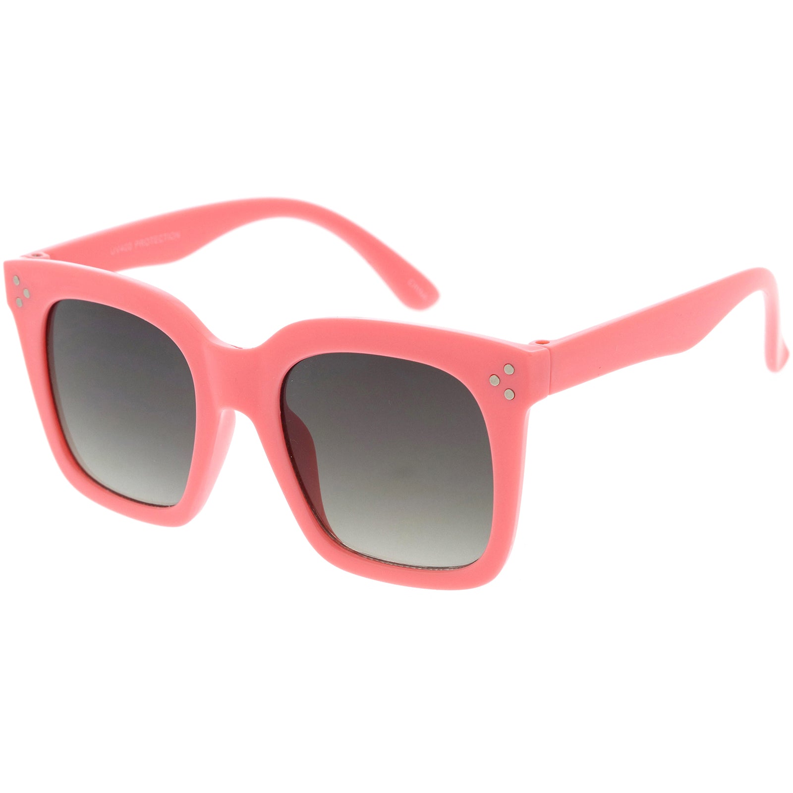 Kids Retro Oversized Square Sunglasses with Flat Lens for Children 45mm