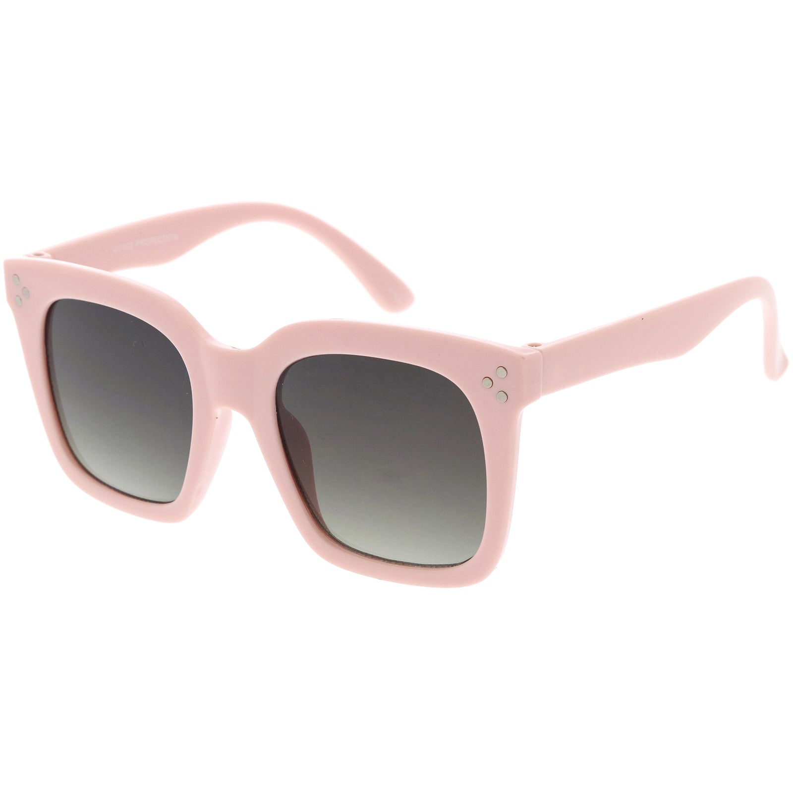 Kids Retro Oversized Square Sunglasses with Flat Lens for Children 45mm