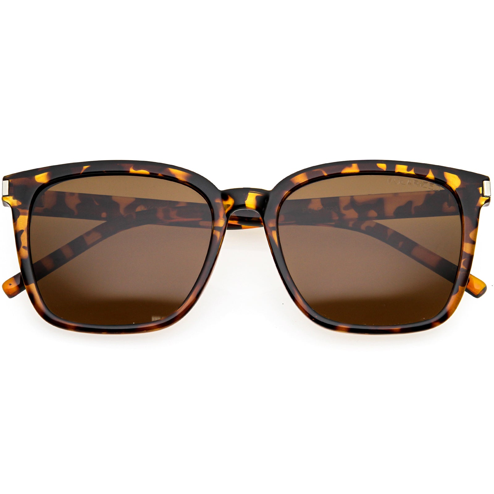 Elegant Polarized Lightweight Horn Rimmed Square Sunglasses 55mm