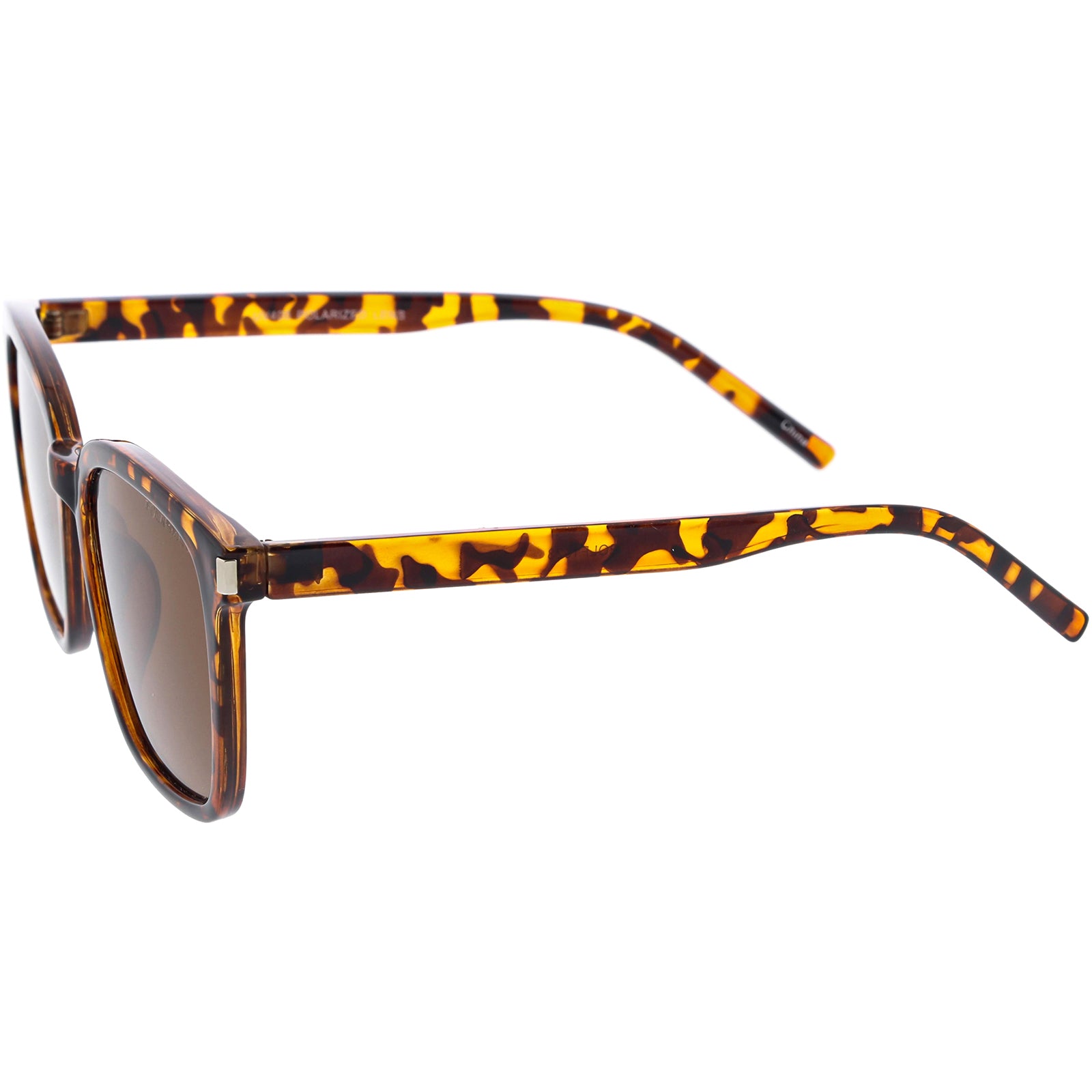 Elegant Polarized Lightweight Horn Rimmed Square Sunglasses 55mm