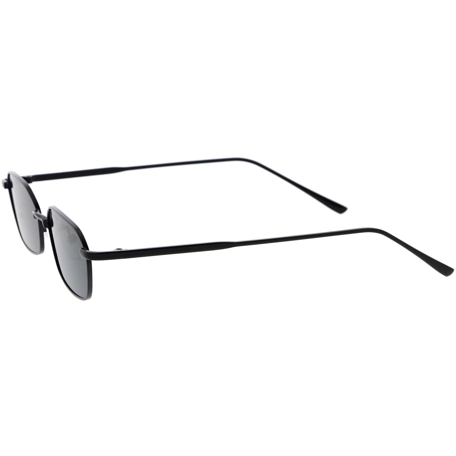 Sleek Polygon Metal Geometric Oval Sunglasses 52mm