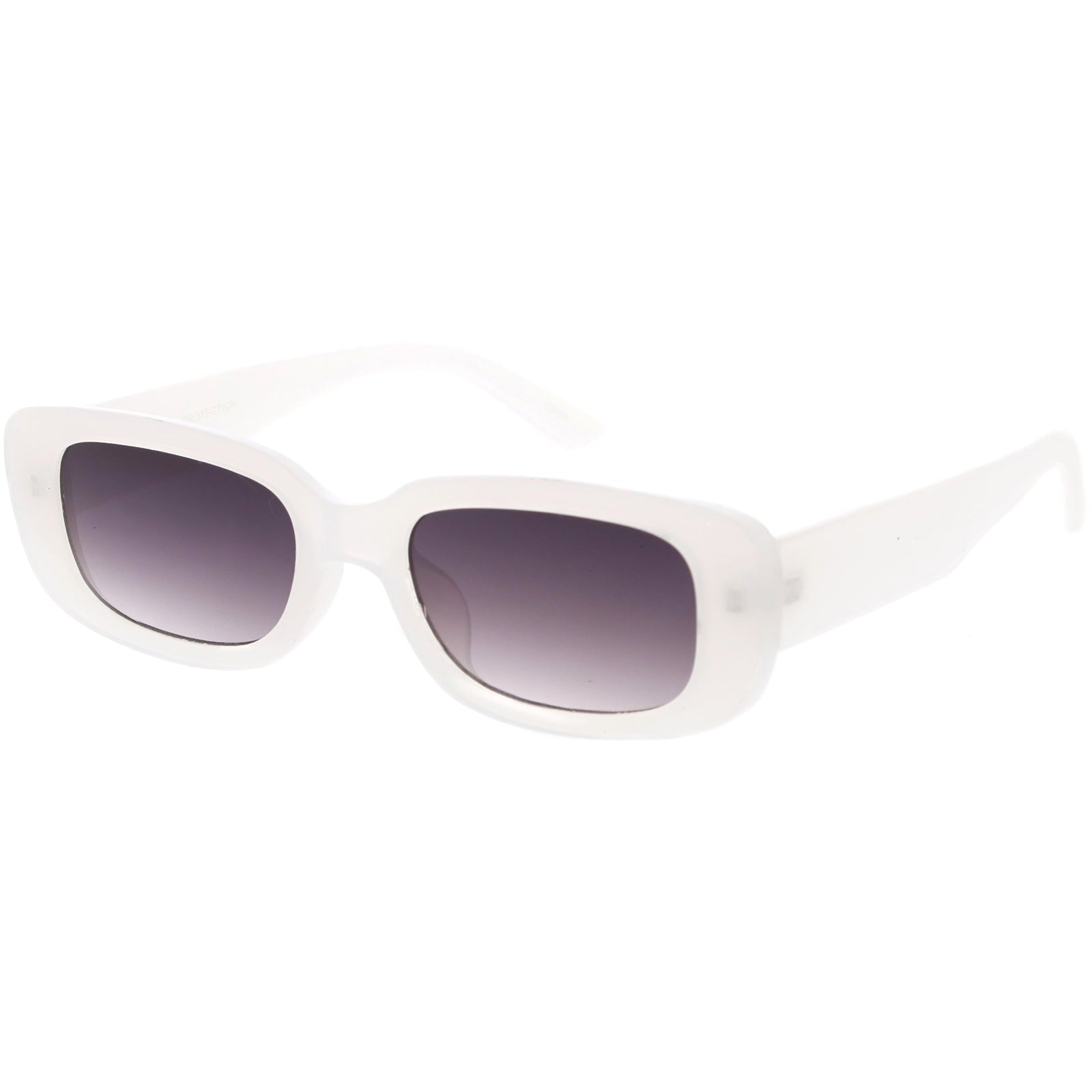 Retro Square Neutral Colored Lens Rectangle Sunglasses 50mm