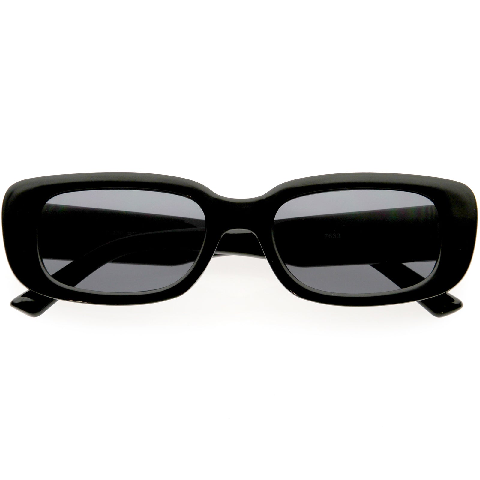 Retro Square Neutral Colored Lens Rectangle Sunglasses 50mm