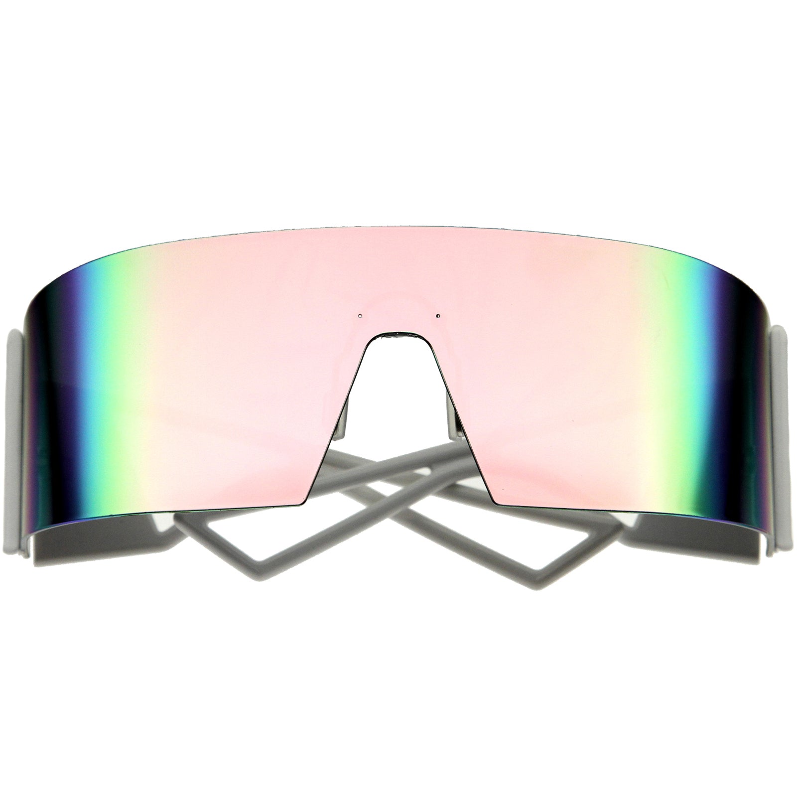 Retro 80s Futuristic Cyclops Cyberpunk Visor Sunglasses 95mm