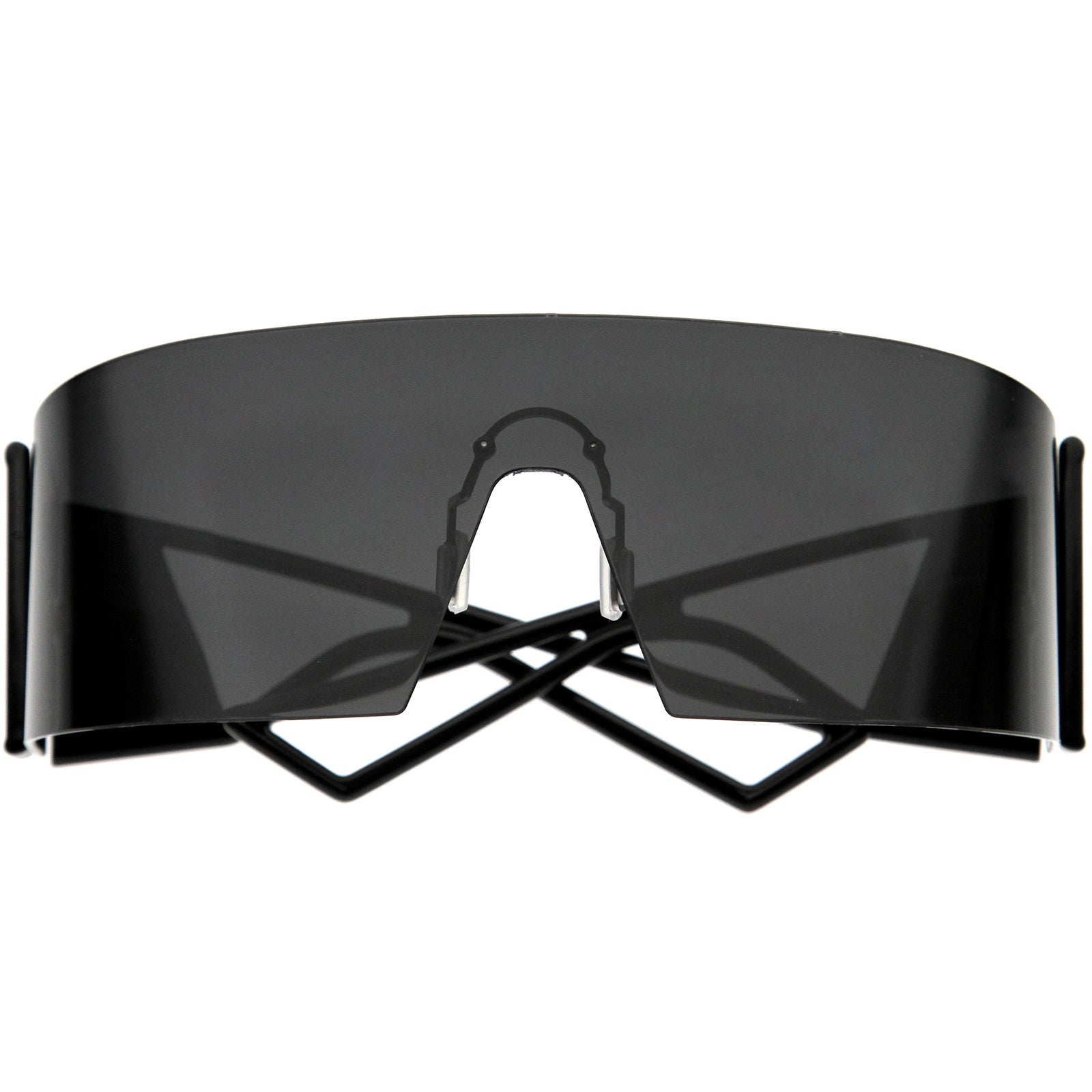Retro 80s Futuristic Cyclops Cyberpunk Visor Sunglasses 95mm