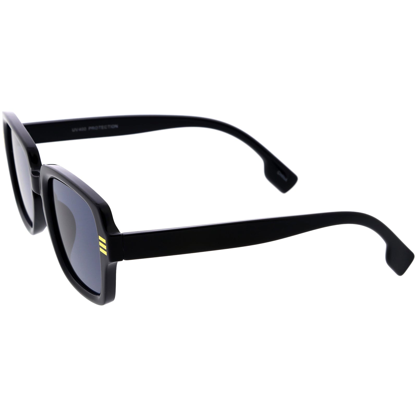 Elegant Mid Temple Squared Horn Rimmed Sunglasses 50mm