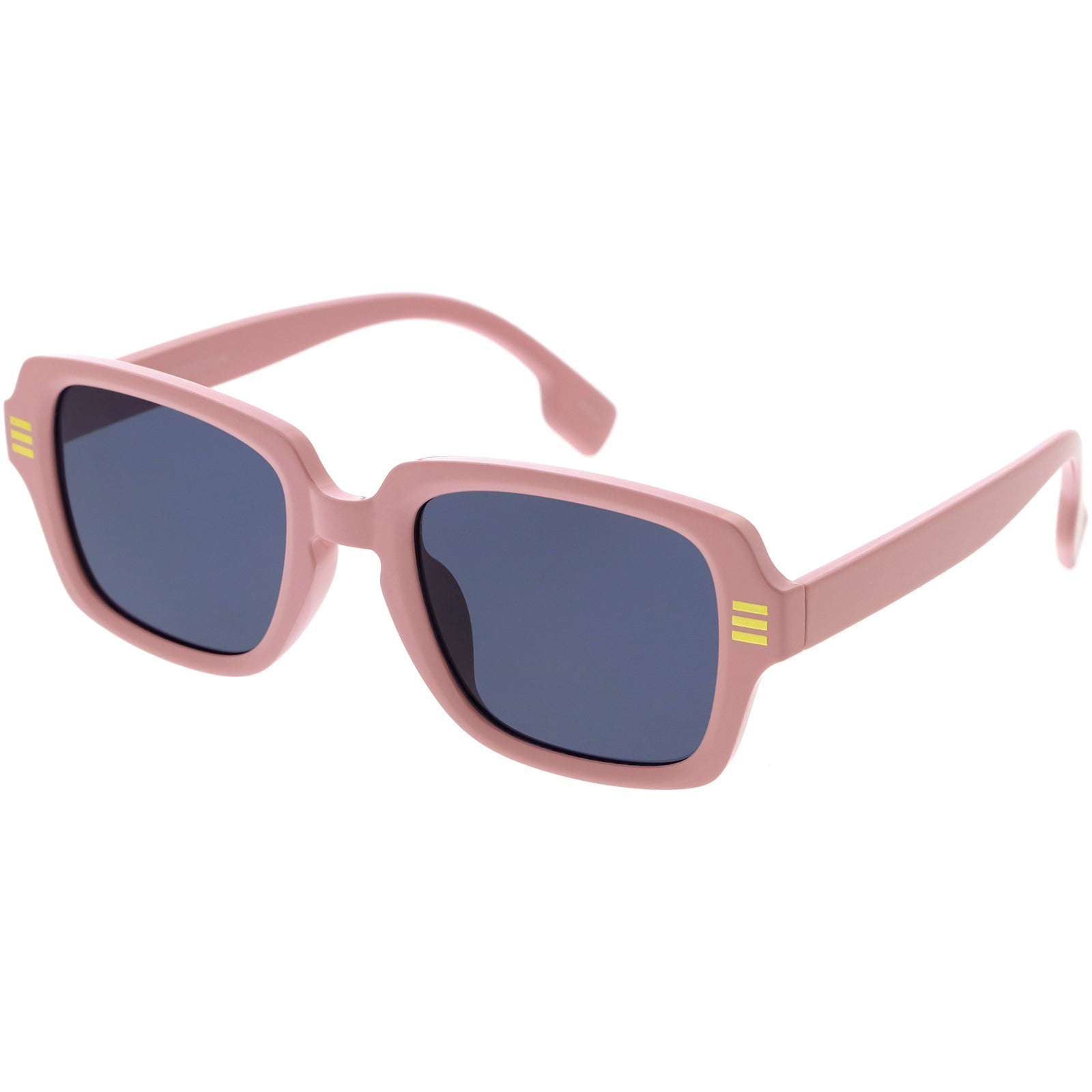 Elegant Mid Temple Squared Horn Rimmed Sunglasses 50mm