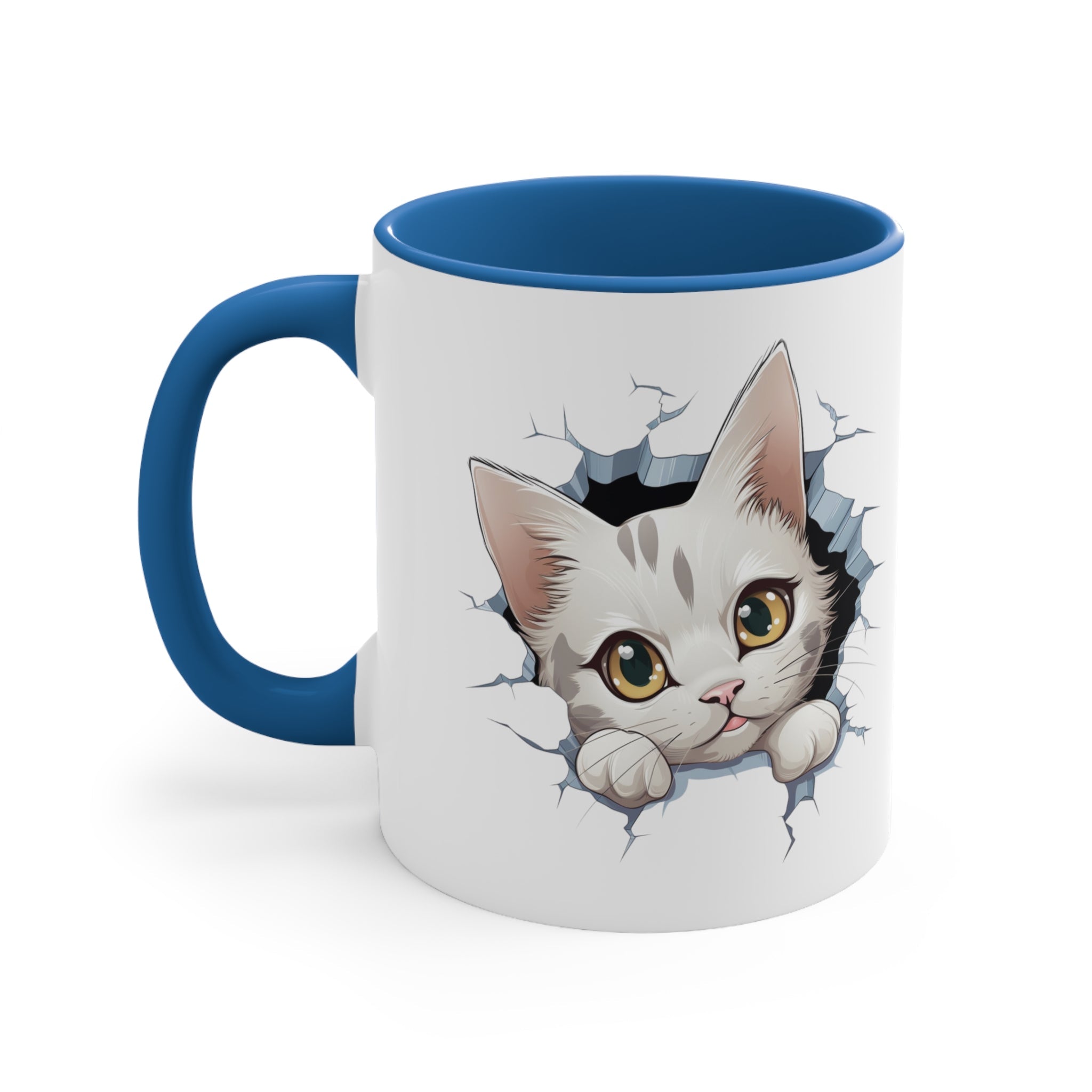 Peeking Cat Mug 9, 11oz