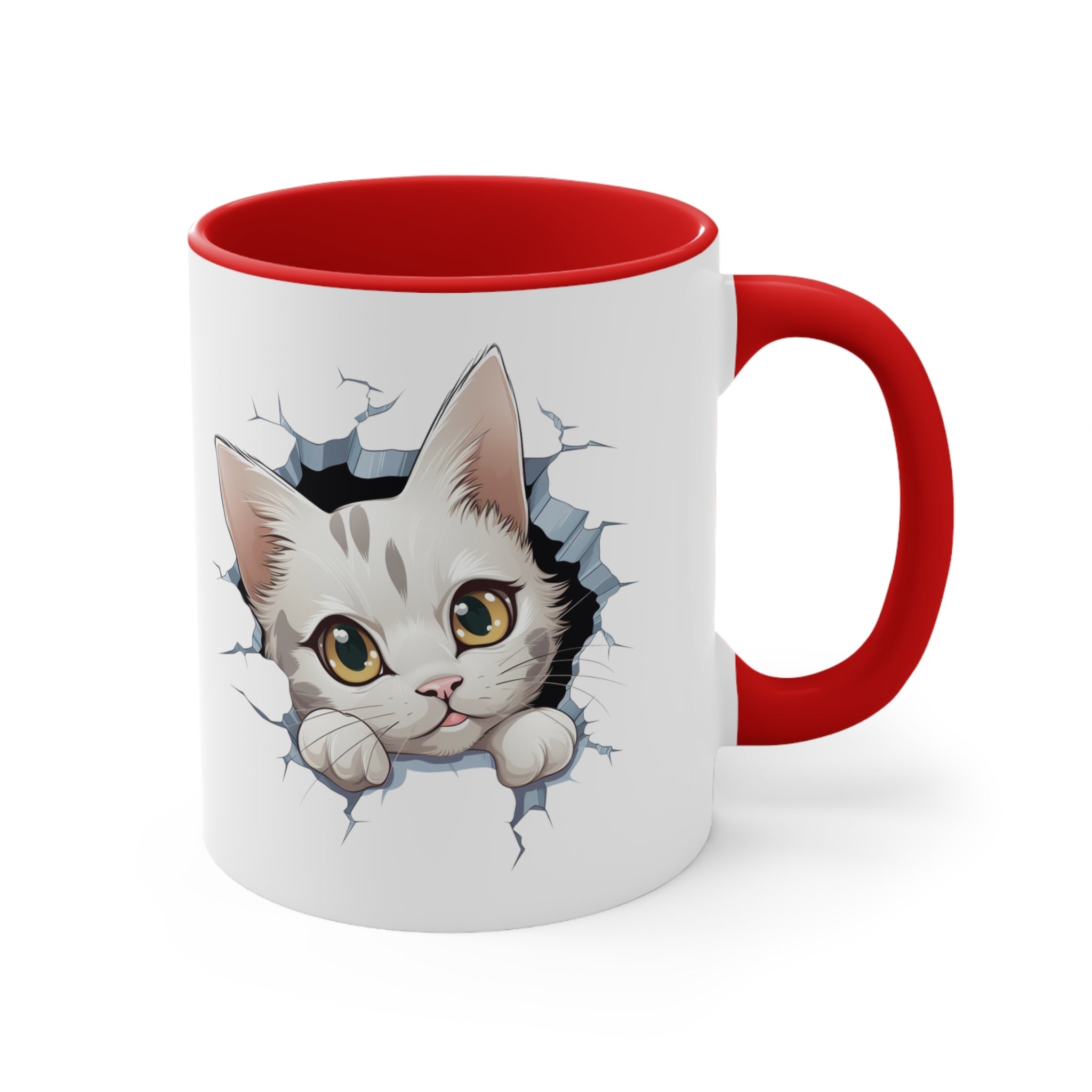 Peeking Cat Mug 9, 11oz