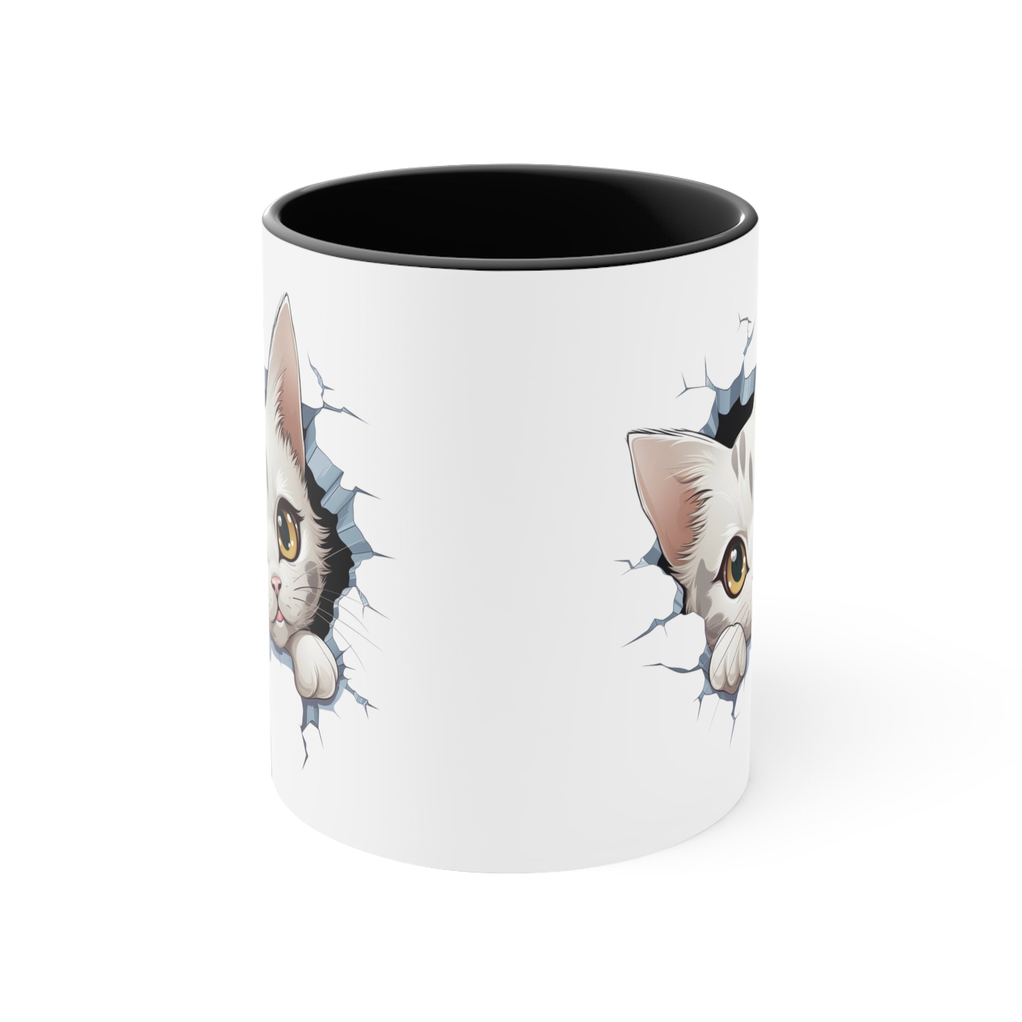 Peeking Cat Mug 9, 11oz