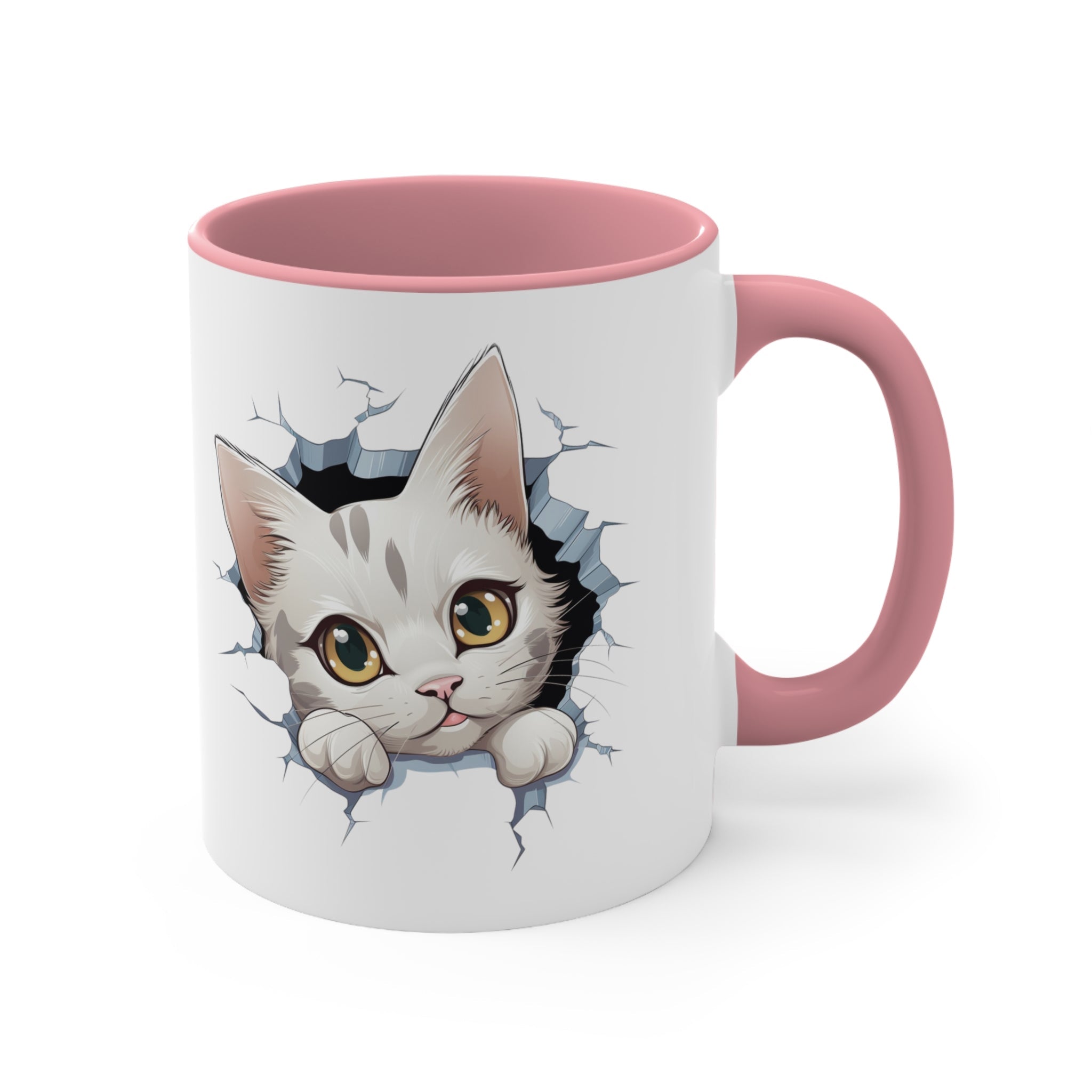 Peeking Cat Mug 9, 11oz