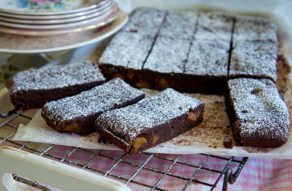 black badger brownie bars: made with carlin peas