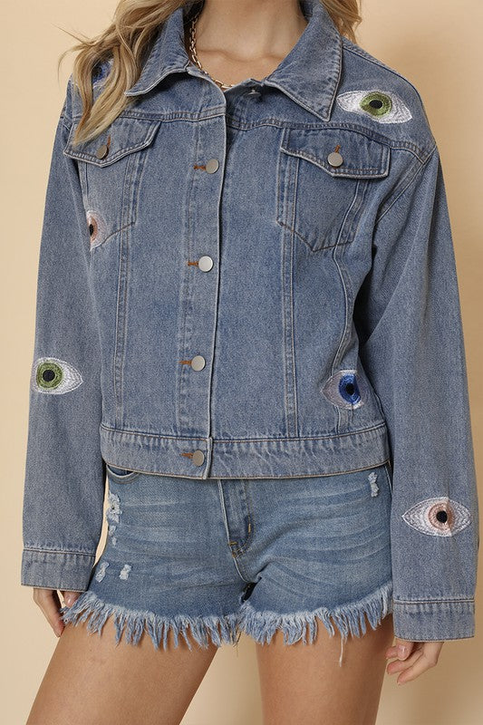 Evil Eye denim jacket