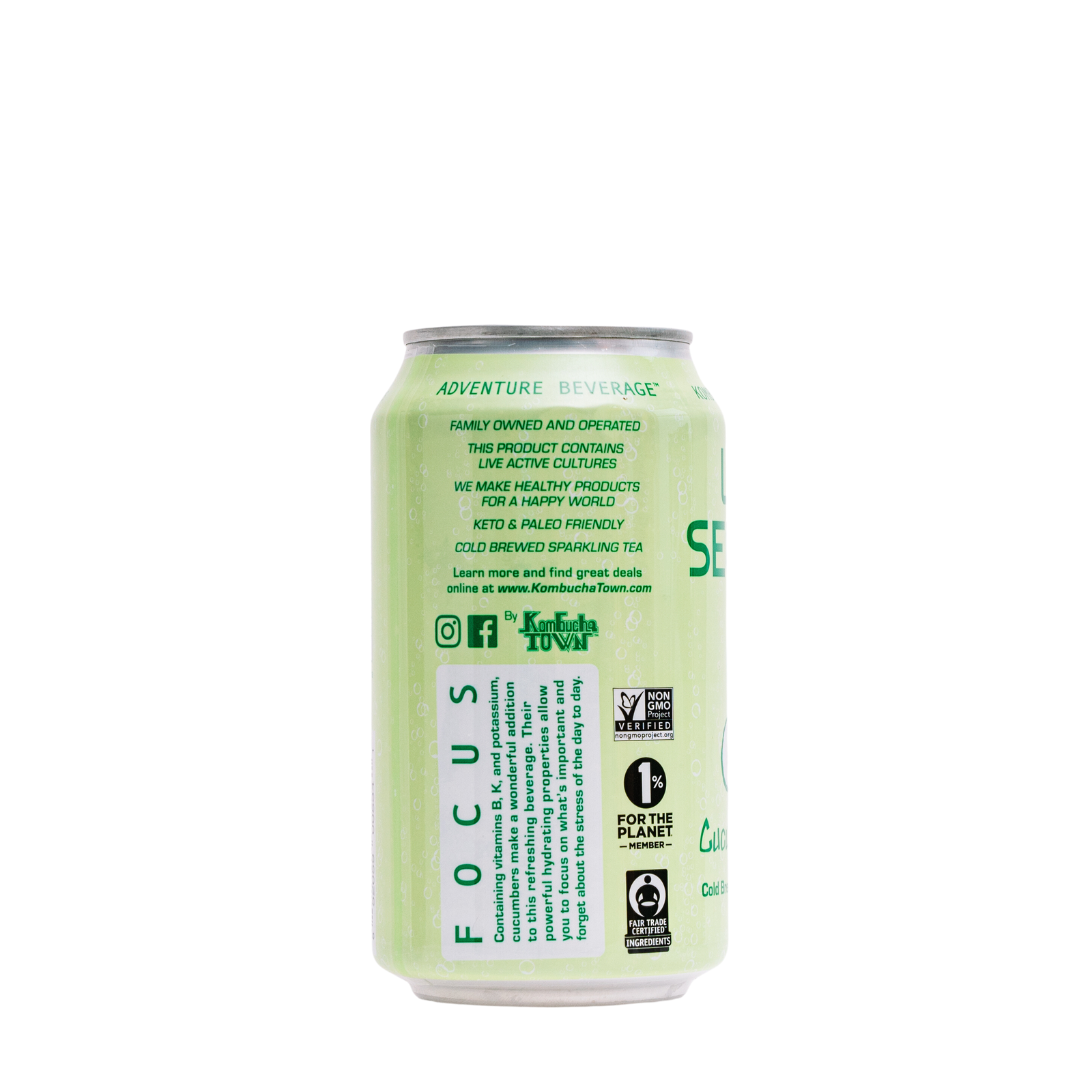 KombuchaTown - Cucumber Live Seltzer (case of 12 - 12oz cans)