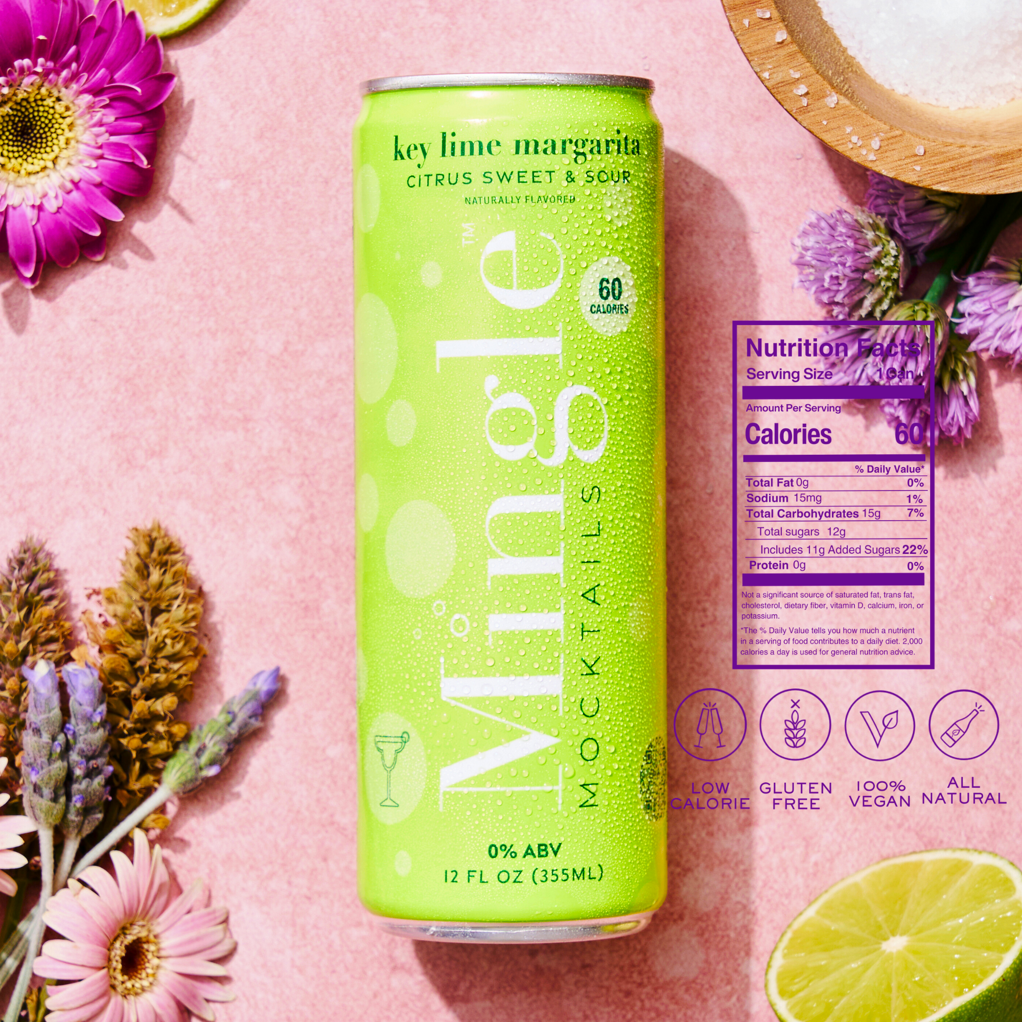 Mingle Mocktails - Key Lime Margarita - 12/24 Cans