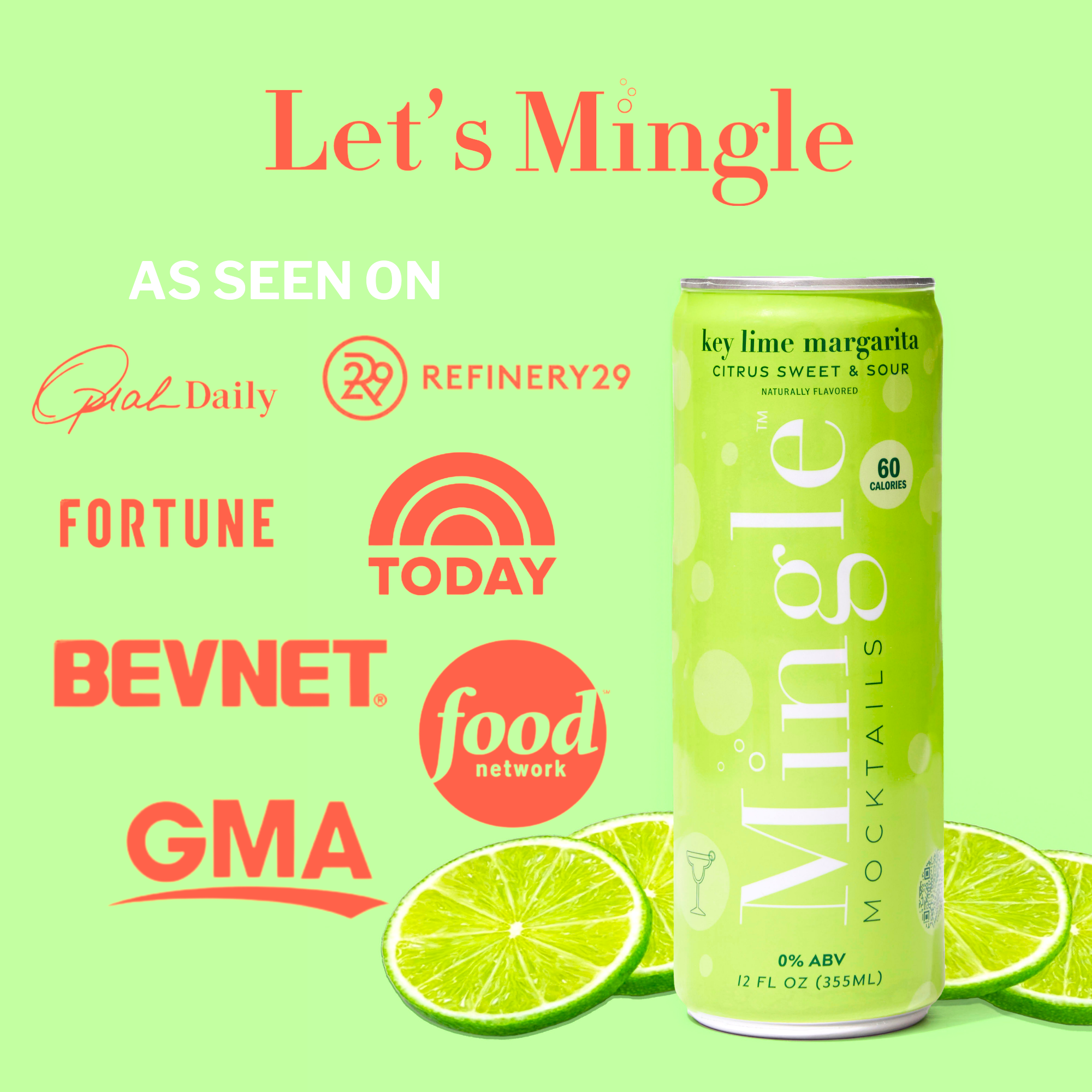 Mingle Mocktails - Key Lime Margarita - 12/24 Cans