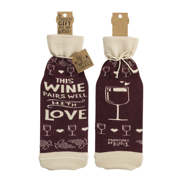 Quirky Crate - Bottle Sock - This Wine Pairs with Love